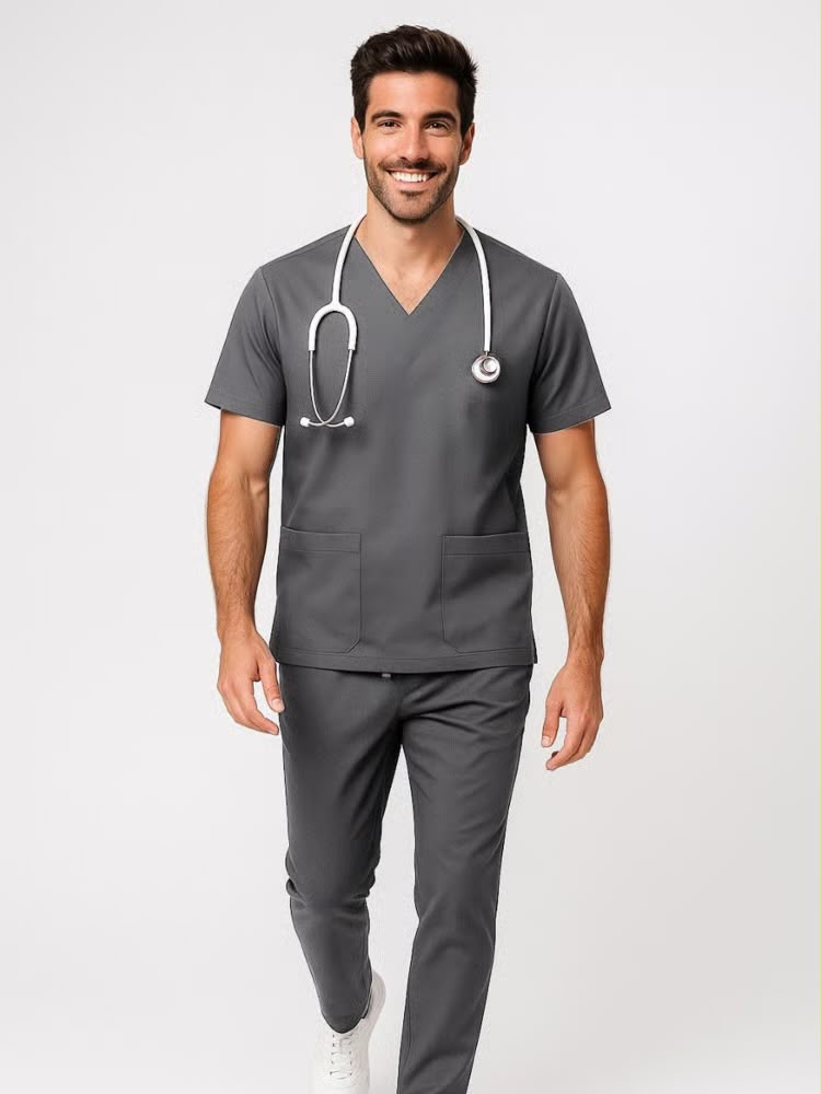 Scrub masculino cinza