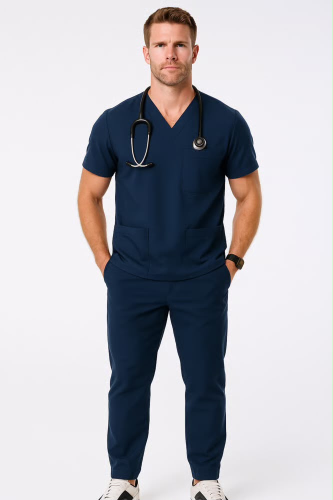 Scrub masculino azul-marinho